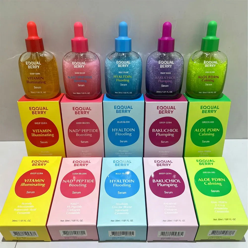 EQQUALBERRY Bakuchiol Plumping Serum with Ceramide & Peptides Facial Serum 30ml Firming and Plumping Capsule Face Cream Korean S