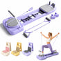 Foldable Portable Pilates Reformer Board with Resistance Bands Eco‑Friendly Home Body Workout Machine