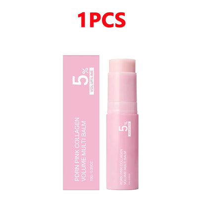 PDRN Pink Collagen Volume Multi Balm Stick Face & Body Balm for Under-Eyes, Neck, Forehead, Smile Lines,  Radiance Care K-Beauty