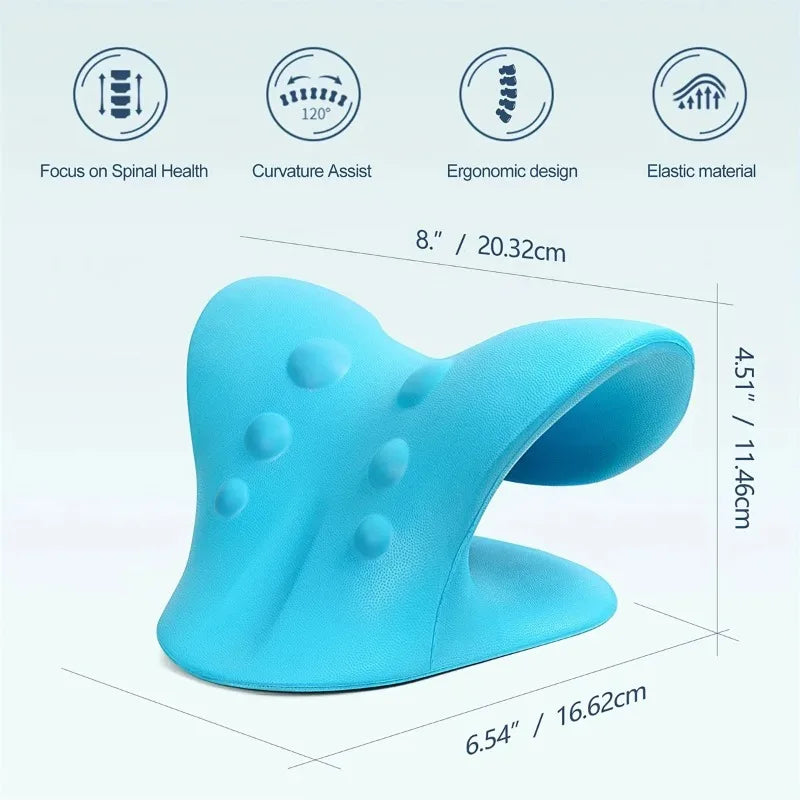 Neck Shoulder Stretcher Relaxer Cervical Chiropractic Traction Device Pillow for Side Back Stomach Sleeper Remedial Pillows