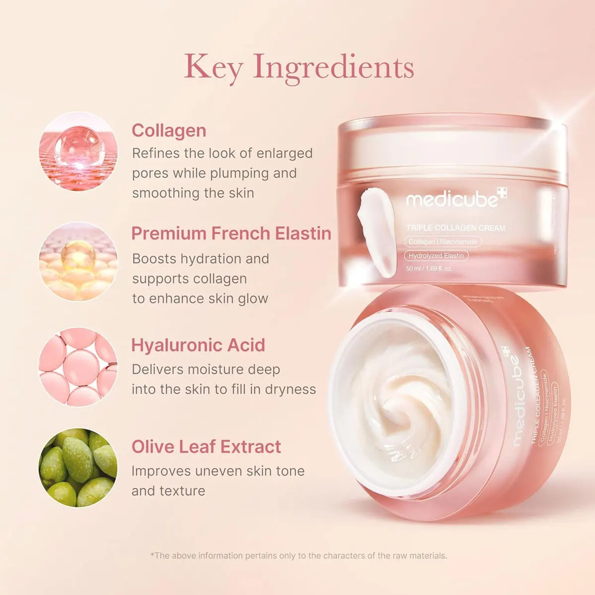 MEDICUBE TRIPLE COLLAGEN CREAM 4.0_50ml_LR, Soft Skin Touch, Rich Texture, Korean Cosmetics, Korean Skincare