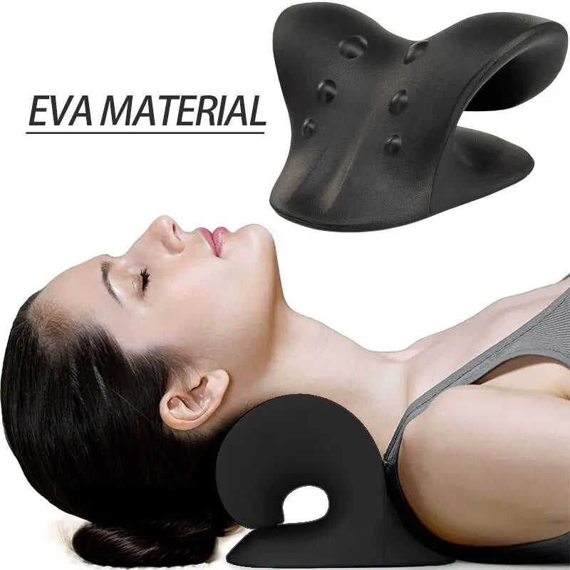 Neck Shoulder Stretcher Relaxer Cervical Chiropractic Traction Device Pillow for Side Back Stomach Sleeper Remedial Pillows