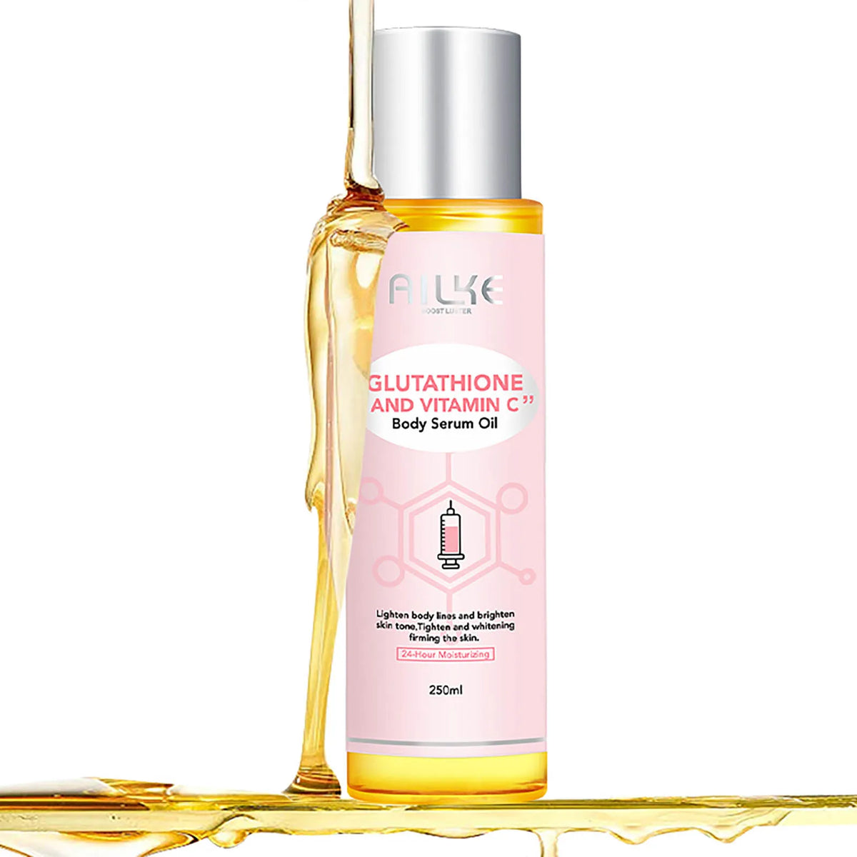 AILKE Brightening Skin Care Set, With Vitamin C, Glutathione, Reduce Spots, Moisturizing, Smooth Soft Skin, Improve Skin Radiant