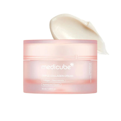 MEDICUBE TRIPLE COLLAGEN CREAM 4.0_50ml_LR, Soft Skin Touch, Rich Texture, Korean Cosmetics, Korean Skincare